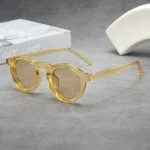 Occhiali da sole rotondi retrò unisex con piccola montatura - immagine 6