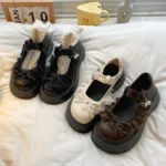 Scarpe Mary Jane donna eleganti con tacco interno e fiocco