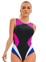 Costume da bagno intero donna plus size sportivo 3XL - immagine 4