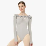 Body da balletto donna manica lunga scollo a barca - immagine 6