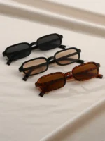 Set 3 occhiali da sole quadrati unisex per feste