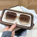 Occhiali da sole unisex quadrati retrò UV400 - immagine 3