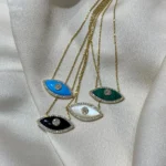 Collana Lucky Evil Eye in acciaio e zircone - immagine 3