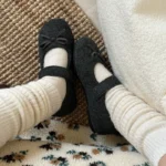 Scarpe basse donna in lana con interno caldo in pelliccia - immagine 4