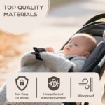 Set 2 clip fermacoperte universali per passeggino - immagine 4