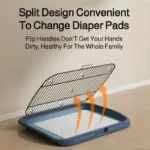 Toilette per cani grandi in acciaio inox con raccoglitore - immagine 4