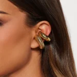 Set 4 orecchini a clip a C spessi senza piercing