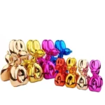 Scultura cane con palloncino in resina per decorazione - immagine 4