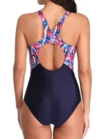 Costume intero sportivo donna senza schiena con cut-out - immagine 4