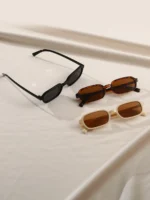 Set 3 occhiali da sole quadrati unisex per feste - immagine 6