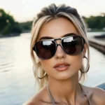 Set 3 occhiali da sole unisex retrò quadrati UV400 - immagine 3