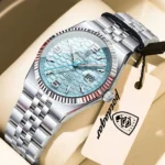 Orologio da donna in acciaio con datario luminoso e impermeabile