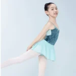 Body da balletto in velluto con spallina singola per ragazze - immagine 3