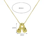 Collana iniziale donna placcata oro 18K con ciondolo lettera - immagine 5
