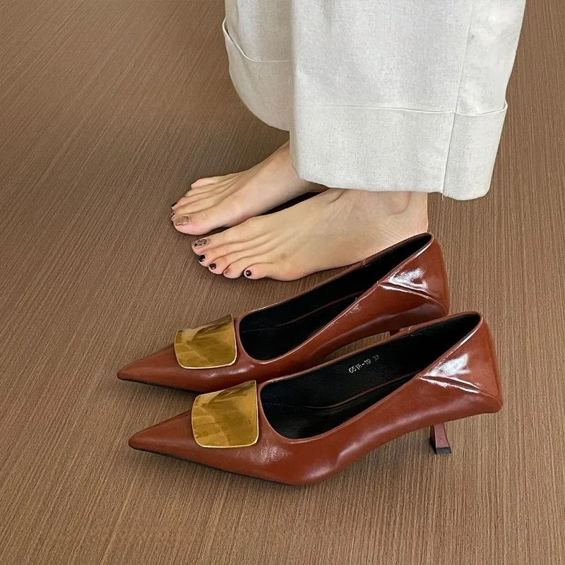 kf-S9f6ca191853d42339700b969cef3be7dY Décolleté donna in pelle a punta slip on eleganti - immagine 1