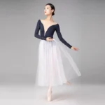 Gonna lunga in tulle da ballo con elastico in vita - immagine 4