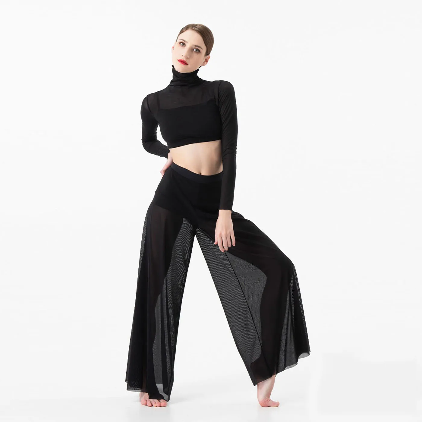 kf-Sa166c6f443224838a2b188dc174180bb2 Set danza moderna donna top e pantaloni eleganti - immagine 1