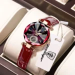 Orologio donna al quarzo impermeabile con cinturino in pelle