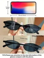 Set occhiali da sole retrò piccoli rettangolari e ovali - immagine 5