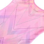 Set body danza bambina con pantaloncini e fascia 5-14 anni - immagine 3