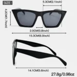 Set 3 occhiali da sole cat-eye montatura grande - immagine 6