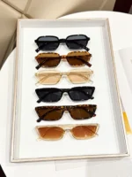 Set 6 occhiali da sole cat-eye unisex a montatura piccola