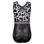 Body danza bambina nero leopardato senza maniche - immagine 3
