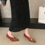 Scarpe Mary Jane donna tacco basso punta a punta vintage - immagine 5