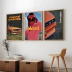 Poster moderno Frank Ocean auto racing in stile hypebeast