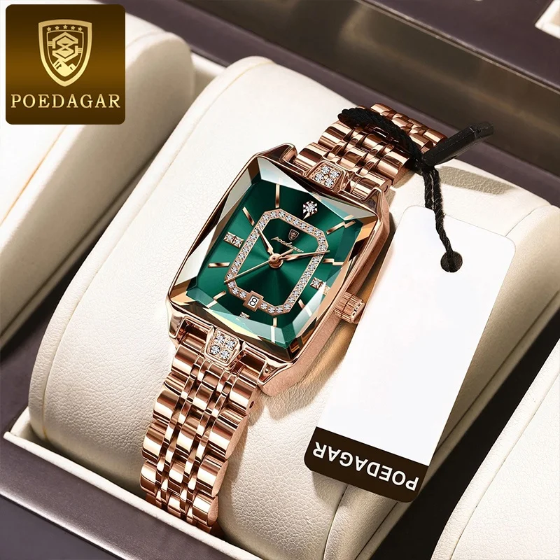 kf-Sa92cf0a6b7414ec2b6b107b9194a7481v Orologio da donna acciaio con calendario impermeabile - immagine 1