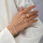 Bracciale a catena con ciondolo cuore placcato oro - immagine 6