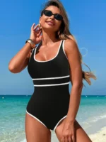 Costume intero donna push up schiena scoperta - immagine 4