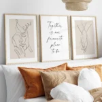 Poster minimalista camera da letto “Insieme è il nostro luogo”