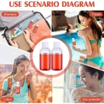 Set flaconi viaggio vuoti in plastica con tappo a vite - immagine 3