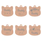 Medaglietta gatto personalizzata in acciaio inox con nome - immagine 3