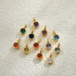 Ciondolo pietra portafortuna 12 mesi con zirconi - immagine 2