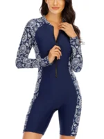 Costume da bagno intero donna con zip e protezione UV
