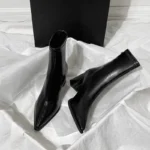 Stivaletti donna tacco spesso punta a punta vintage - immagine 4