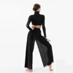 Set danza moderna donna top e pantaloni eleganti - immagine 2