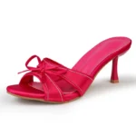 Sandali donna con tacco alto sottile open toe eleganti - immagine 6