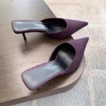 Pantofole con tacco alto da donna stile street elegante - immagine 3