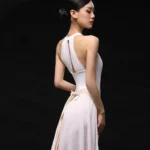 Body bianco da balletto donna con rete e scollo all’americana - immagine 4