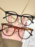 Set 2 occhiali da vista finti tondi con lenti trasparenti - immagine 3