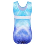 Body ginnastica bambina sfumato con strass scintillanti - immagine 2