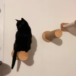 Gradini da parete per gatti in legno con tappetino antigraffio - immagine 4