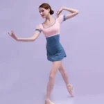 Body danza e ginnastica donna manica corta con dettagli floreali - immagine 6