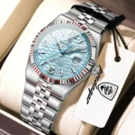 Orologio da donna in acciaio con datario luminoso e impermeabile - immagine 2