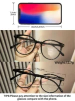 Set 2 occhiali da vista finti tondi con lenti trasparenti - immagine 4