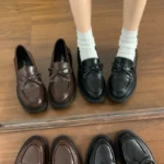 Mocassini Mary Jane donna con fiocco e tacco spesso - immagine 5