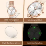 Orologio da donna elegante al quarzo impermeabile con data - immagine 5